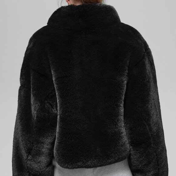 Alo Yoga Faux Fur Allure Jacket  Black - Picture 4 of 6